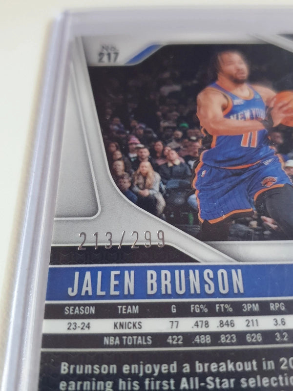 2024 Panini Prizm Jalen Brunson #217 RED /299 Holo - Ready to Grade
