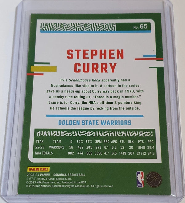 2023 Panini Donruss Stephen Curry #65 RED AND GOLD LASER Holo - Ready to Grade