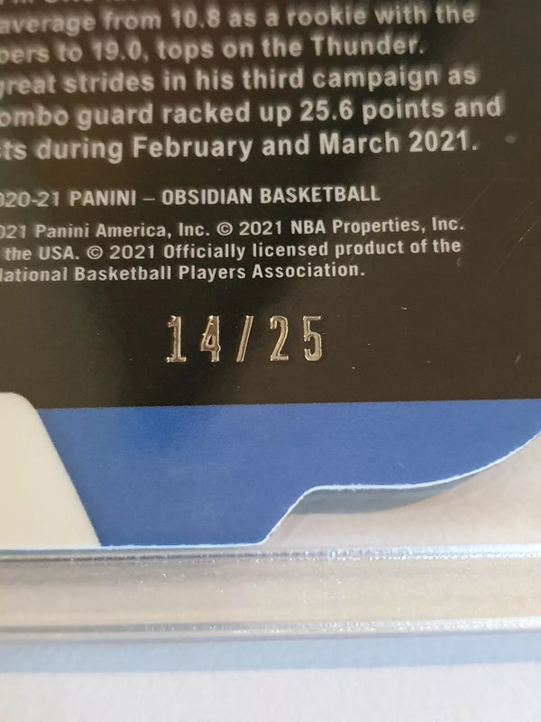 2020 Panini Obsidian Shai Gilgeous-Alexander #31 GREEN /25 Holo Eclipse - Rare