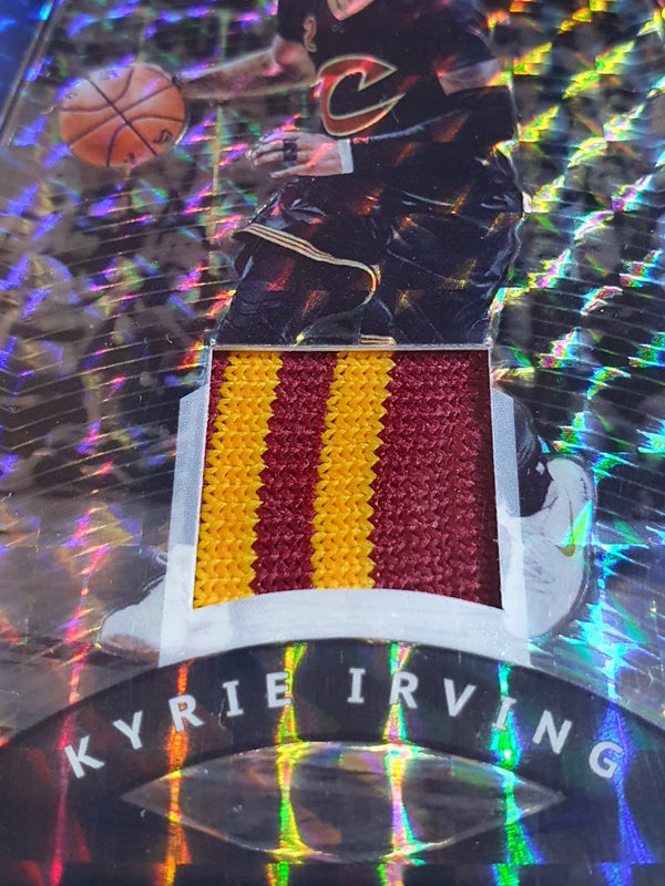 2017 Panini National Kyrie Irving #PATCH BLUE MOSAIC /25 Striped 2 Color Jersey