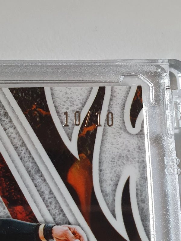 2023 Panini Phoenix Trae Young #2 GOLD 10/10 Holo Fire Forged - Ready to Grade