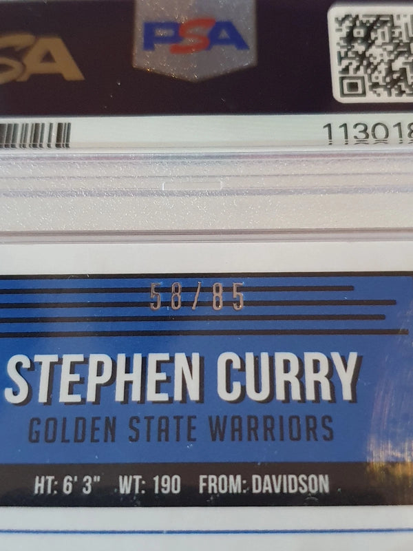2018 Donruss Optic Stephen Curry #2 FAST BREAK RED /85 Holo - PSA 9 (POP 7)