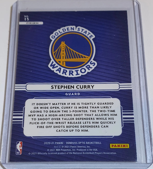 2020 Donruss Optic Stephen Curry #13 RED PULSAR Prizm Elite Dominators - Rare