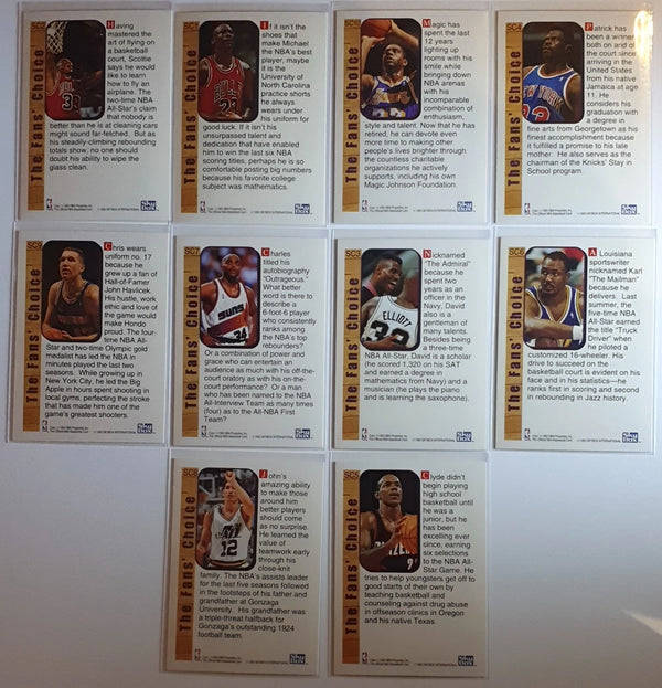 1992 NBA Hoops Supreme Court (Complete 10 Cards Set) - Michael Jordan