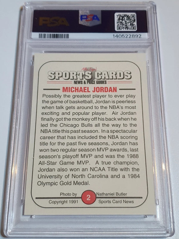 1991 Sports Cards News Michael Jordan #2 Hand Cut - PSA 9 (Low POP)