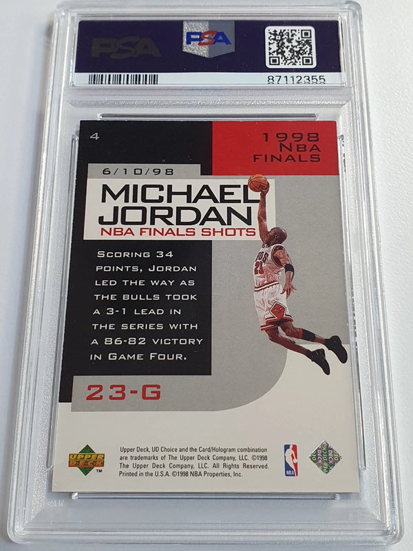 1998 UD Choice Preview Michael Jordan #4 NBA Finals Shots - PSA 8 (Low POP)