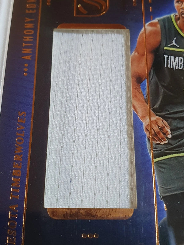 2024 Silhouette Anthony Edwards #PATCH BRONZE /49 Game Worn Jumbo Jersey - Rare