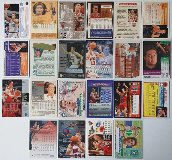 Luc Longley Lot of 22 x Luc Longley Collection Cards Inc RC - Good Condition