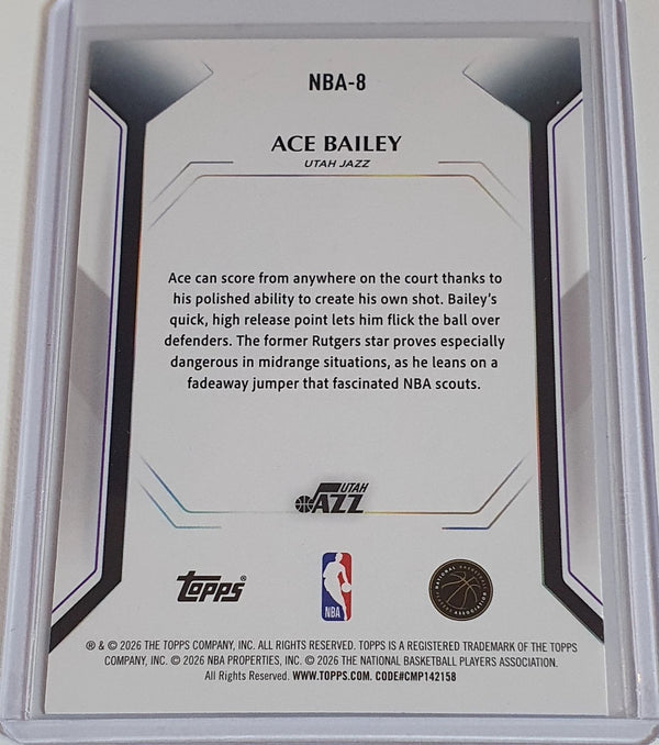 2025-26 Topps Collector's Kit Ace Bailey Rookie HOLO WAVE FOIL RC - Rare