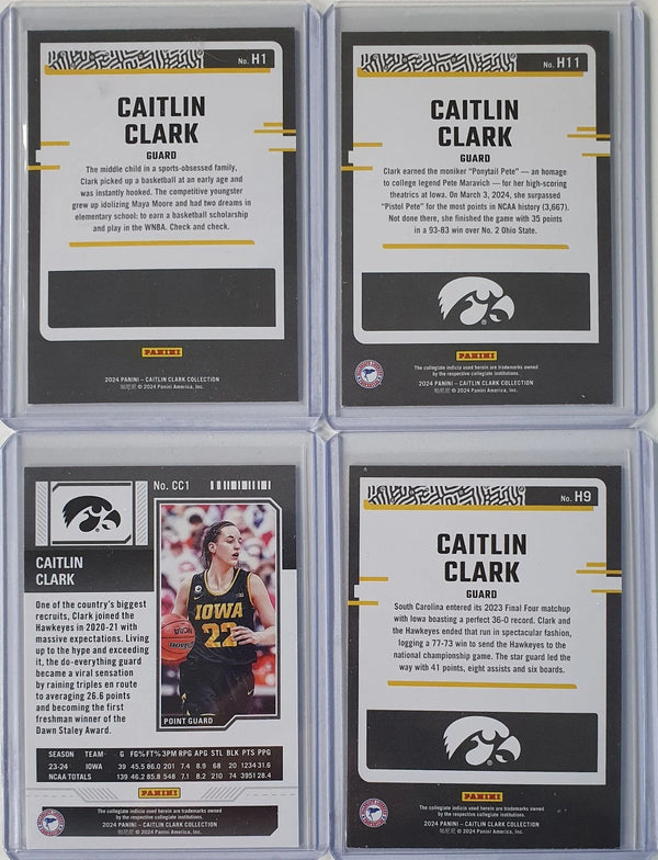 2024 Panini Caitlin Clark Rookie Collection LOT of 4 RCs RED FOIL VARIANTS