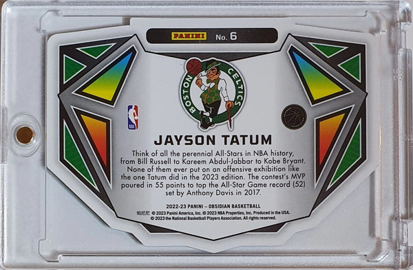 2022 Panini Obsidian Jayson Tatum #6 HOLO Die-Cut Vitreous - Ready to Grade