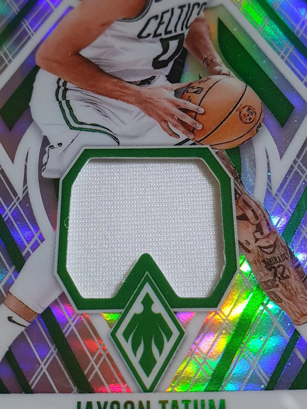 2023 Panini Phoenix Jayson Tatum #PATCH SILVER Holo Game Worn Jersey - Rare