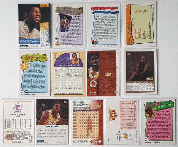 Magic Johnson Lot of 13 x Magic Johnson Collection Cards - Good Condition
