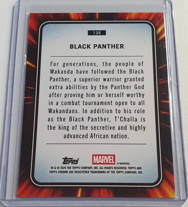 2025 Topps Chrome Sapphire Marvel #136 Black Panther - Ready to Grade
