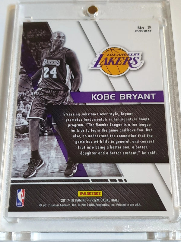 2017 Panini Prizm Kobe Bryant #2 FAST BREAK Holo Fundamentals - Ready to Grade