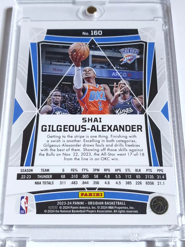 2023 Panini Obsidian Shai Gilgeous-Alexander #160 PULSAR Holo - Ready to Grade