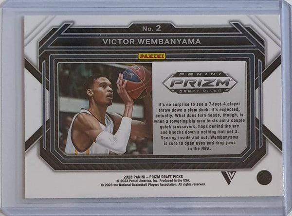 2023 Panini Prizm Draft Picks Victor Wembanyama Rookie #2 Variation RC - Rare