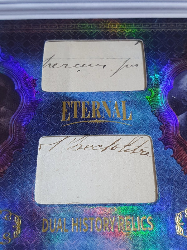 2024 Eternal Isaac Newton Albert Einstein #RELICS BLUE /75 Dual Relics - Sealed