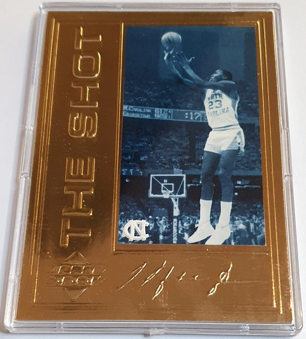 1996 Upper Deck Michael Jordan 22KT GOLD CARD The Shot - Box & COA