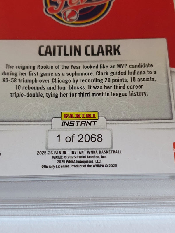 2025 Panini Instant WNBA Caitlin Clark #16 /2068 - PSA 9 (POP 17)