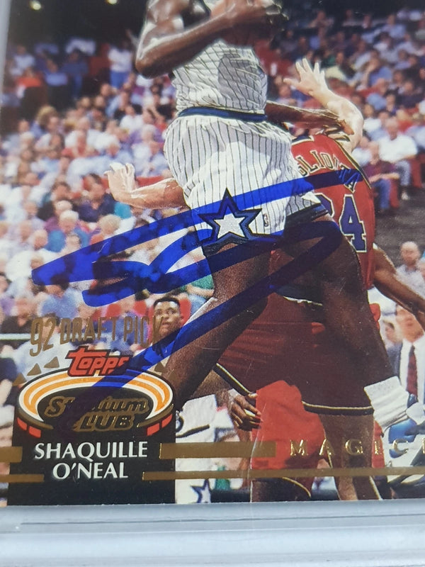 1992 Stadium Club Shaquille O'Neal Rookie ON CARD Autograph - BGS 10 AUTO RC