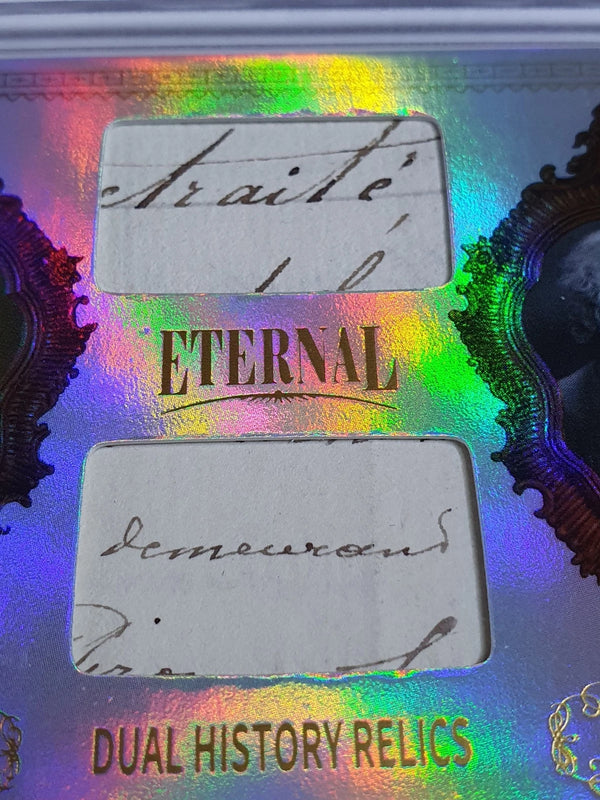2024 Eternal Leonardo da Vinci Albert Einstein #RELICS SILVER /50 Dual Relics
