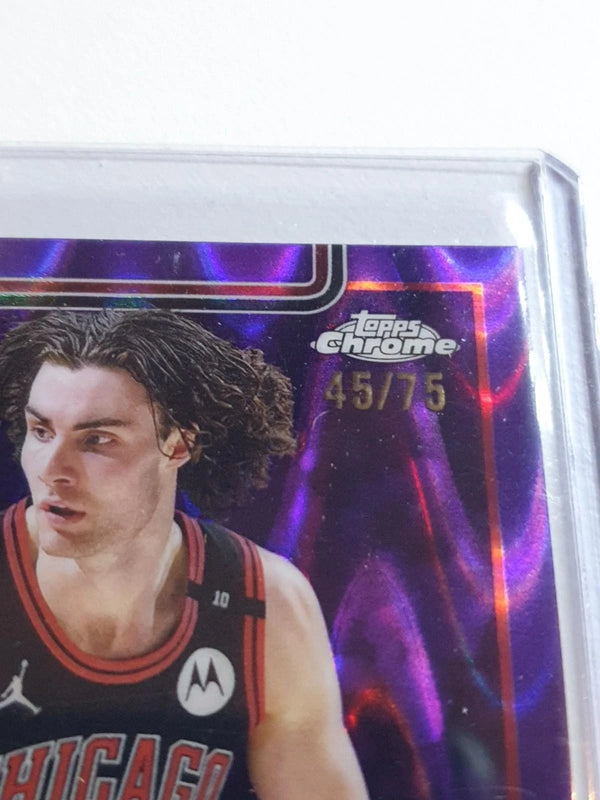 2025 Topps Chrome Josh Giddey #48 PURPLE WAVE /75 Refractor (Bulls) - Rare