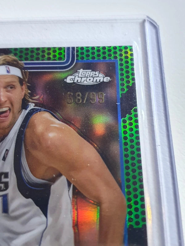2025 Topps Chrome Dirk Nowitzki #246 GREEN BASKETBALL /99 Refractor - Rare
