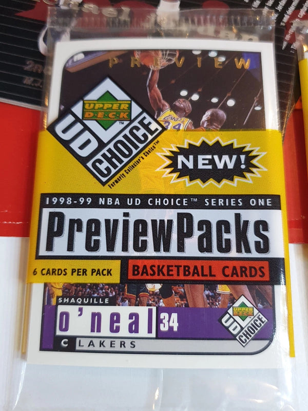 1998 Upper Deck Michael Jordan Standee & UD Choice Sealed Packs (x2) - Shaq & Zo