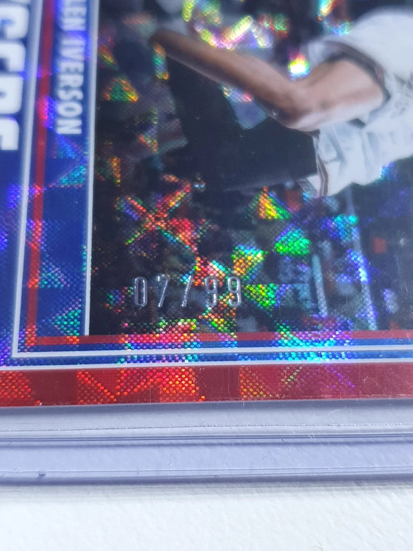 2023 Panini NBA Hoops Allen Iverson #296 HYPER RED /99 Holo - Ready to Grade