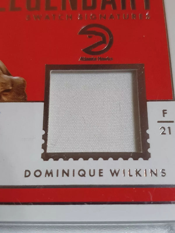 2017 Panini Encased Dominique Wilkins #PATCH AUTO /49 Game Worn Jersey - Rare