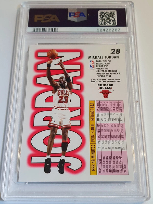 1993-94 Fleer Michael Jordan #28 - PSA 8