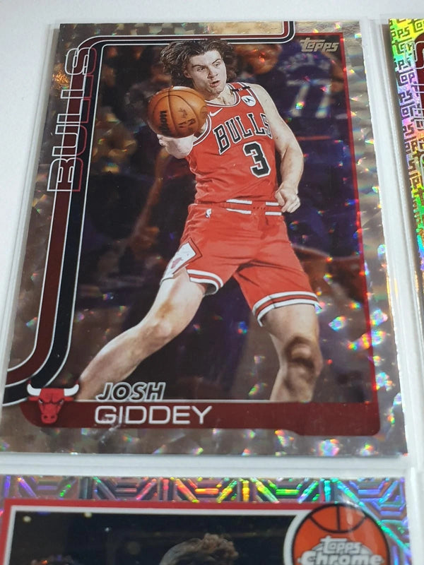 Lot of 6 x 2025 Topps Josh Giddey (Bulls) Holos Refractors Variants Silver