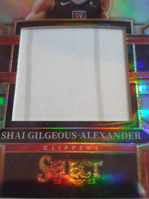 2022 Select Shai Gilgeous-Alexander #PATCH SILVER Holo Game Worn Jersey - Rare
