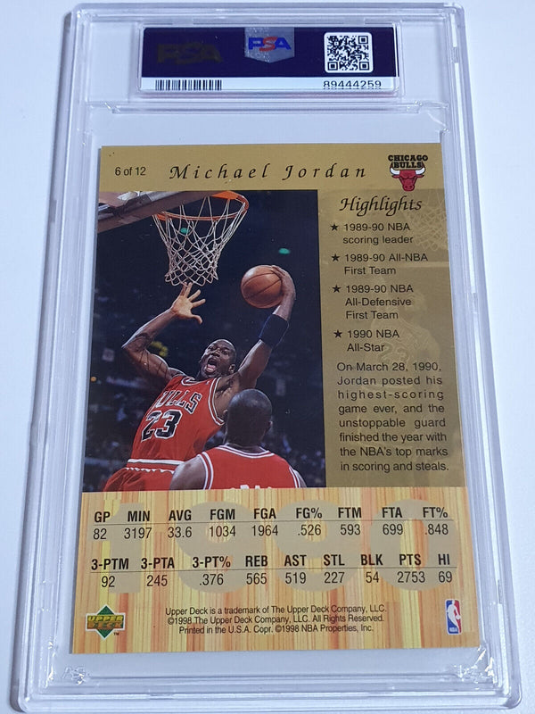 1998 Upper Deck Michael Jordan Gatorade #6 Jumbo GOLD Foil - PSA 9 (Low POP)