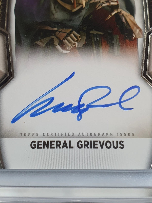 2025 Topps Star Wars Masterwork General Grievous AUTO #A-MW Matthew Wood On Card