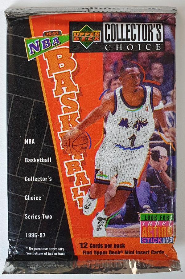 1996 UD Collector's Choice Basketball Series 2 Pack (Kobe RC?) - Factory Sealed