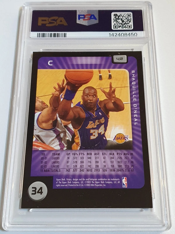2003 Upper Deck Victory Shaquille O'Neal #42 - PSA 9 (POP 11)