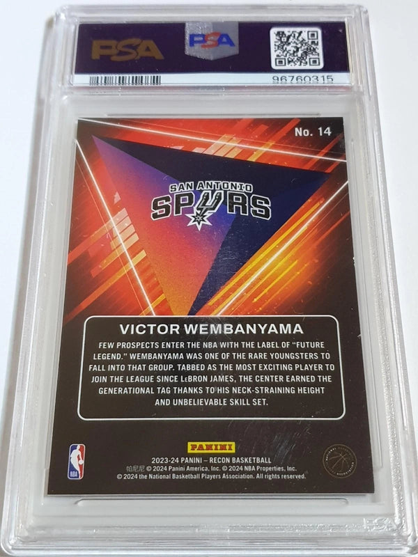2023 Panini Recon Victor Wembanyama Rookie #14 Future Legends RC - PSA 9