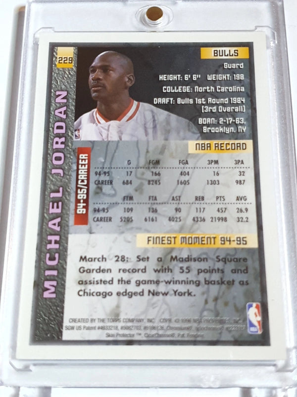 1995 Topps Finest Michael Jordan #229 With Coating - Premium Example
