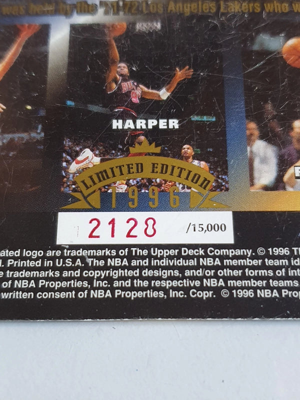 1996 Upper Deck Chicago Bulls /15000 1st 70-Win Season Die-Cut - Michael Jordan