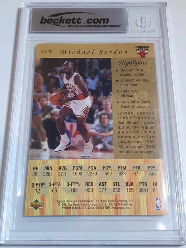 1998 Upper Deck Michael Jordan Gatorade #3 Jumbo GOLD Foil - BGS 9 (POP 11)