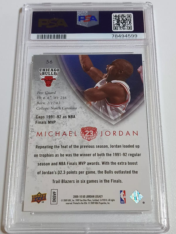 2009 Upper Deck Jordan Legacy Michael Jordan #56 GOLD - PSA 9 (POP 18)