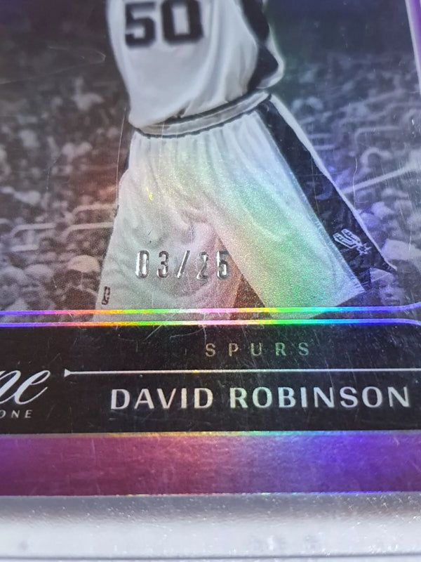 2023 Panini One and One David Robinson #189 PURPLE /25 Holo - Panini Sealed