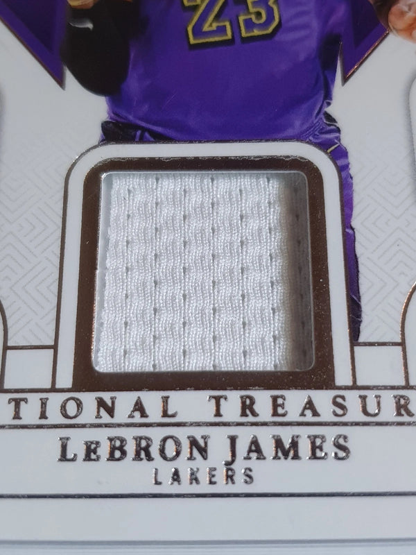 2024 Panini National Treasures LeBron James #PATCH /99 Game Worn Jersey - Rare