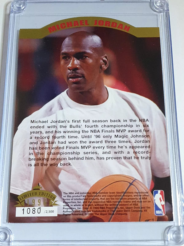 1996 Upper Deck Michael Jordan /2500 Jumbo Die-Cut 4 x Finals MVP - Rare