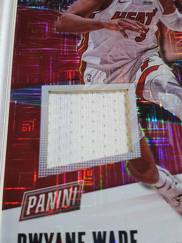 2019 Panini Dwyane Wade #PATCH ESCHER SQUARES Holo /25 Game Worn Jersey - Rare