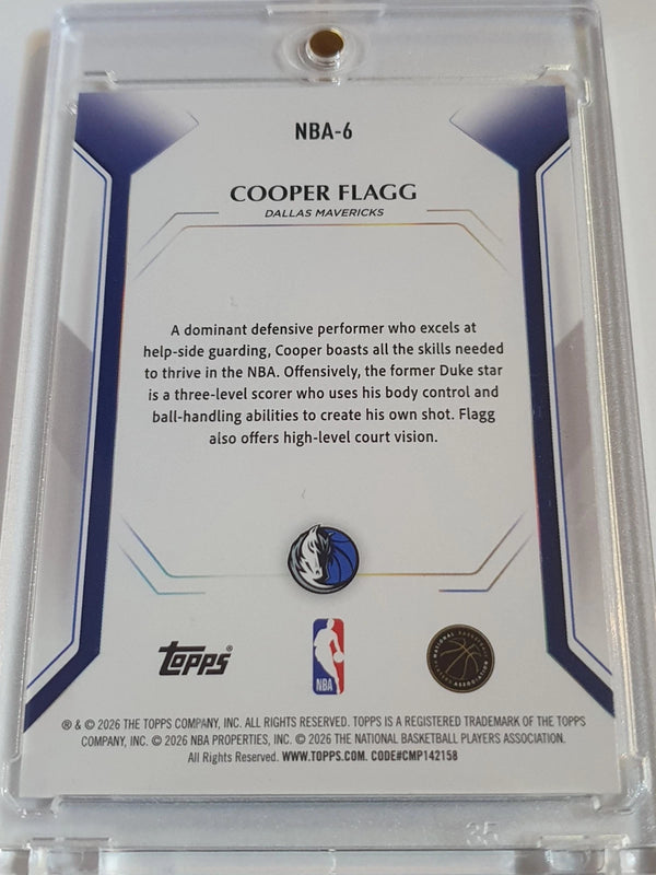 2025-26 Topps Collectors Exclusive Cooper Flagg #NBA-6 HOLO FOIL RC