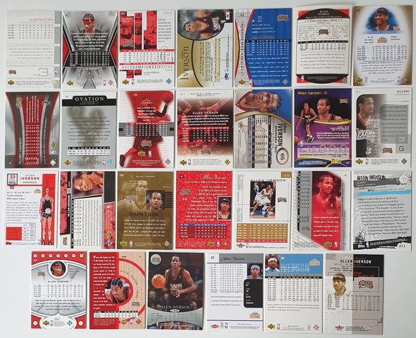 Allen Iverson Lot of 27 x AI Collection Cards - Good Condition