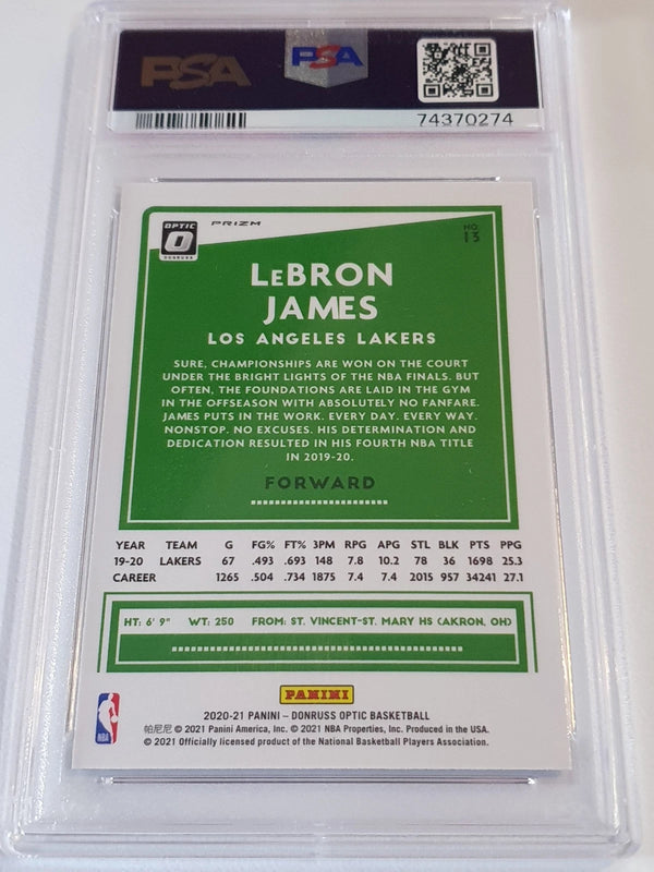 2020 Panini Donruss Optic LeBron James #13 HOLO - PSA 9 (Low POP)